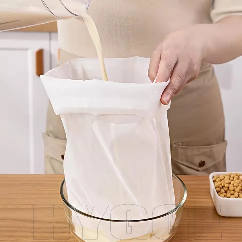 Reusable Nut Milk Bags Filters - Food Cheese Yogurt Filter - Kitchen Fine Mesh Filter - ไม่ฟอกขาวไนลอน Cheesecloth Bag - Kitchen Gadgets Filter Bag