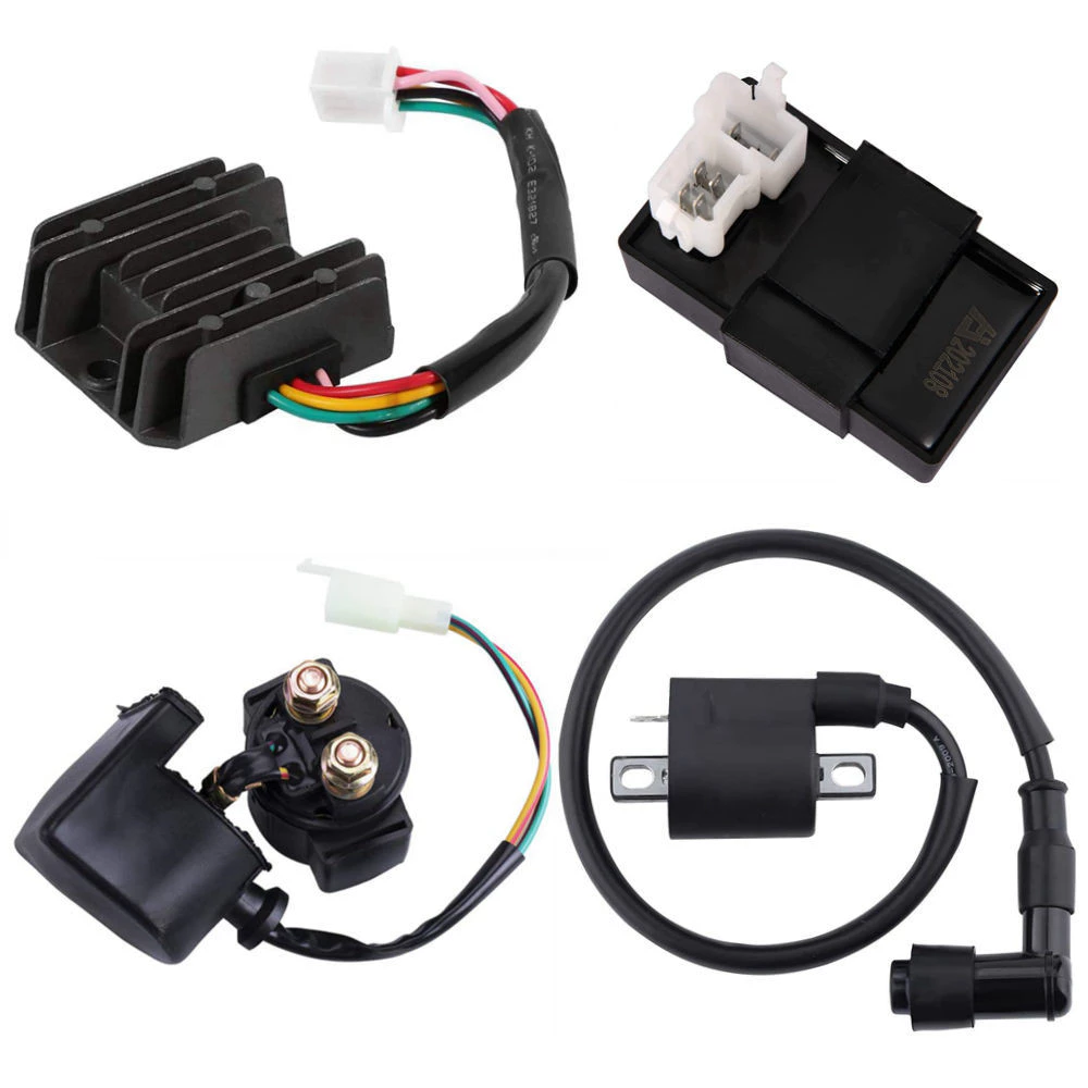 ชิ้นส่วนไฟฟ้ามอเตอร์ไซค์ ระบบจุดระเบิด แพ็คเกจแรงดันสูง รีเลย์เรกติไฟเออร์ ชุดเต็ม ชายชายหาด สามล้อ CG125-150 ตัวควบคุมแ