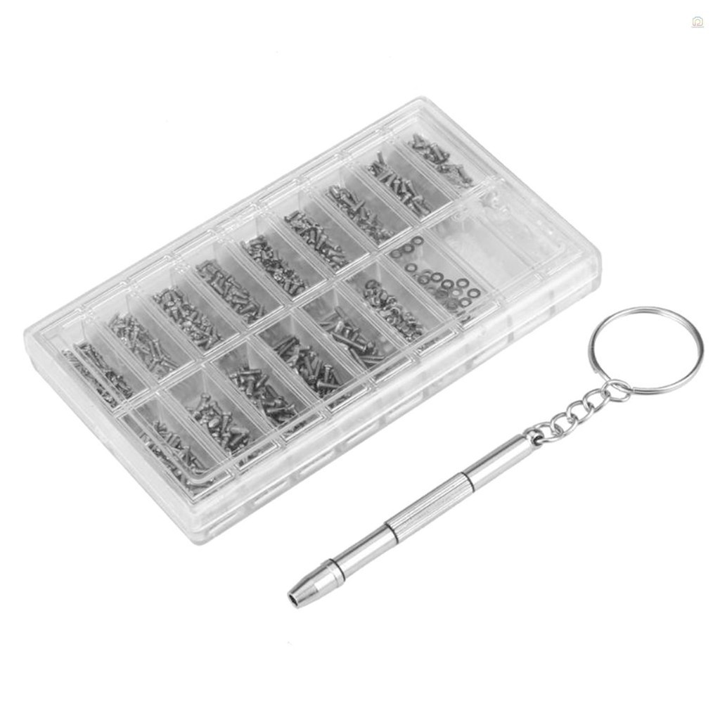 แว่นตาซ่อมชุดชุดสารพันกล่องเก็บการออกแบบ 1000 ชิ้นสกรูและแผ่นไขควง Micro Tweezer สําหรับนาฬิกาแว่นตาซ่อมแบบพกพา