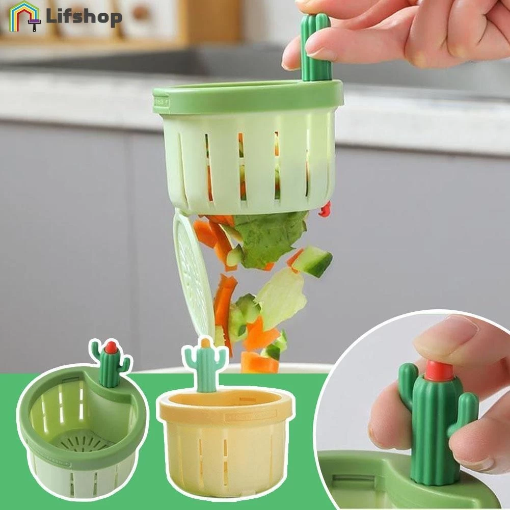 Cactus Kitchen Sink Drain Filter - Kitchen Waste Collector Filter - Creative Sink Anti-Clogging Tool - Press Automatic Dumping Basket - Anti-blocking, Odor-proof