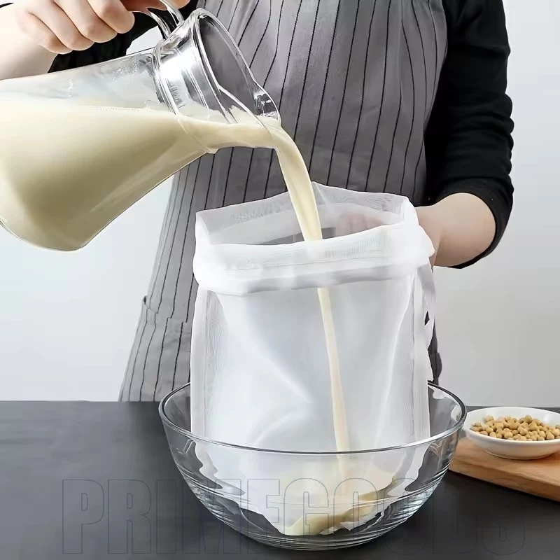 Reusable Nut Milk Bags Filters - Kitchen Gadgets Filter Bag - Kitchen Fine Mesh Filter - ไม่ฟอกขาวไนลอน Cheesecloth Bag - Food Cheese Yogurt Filter