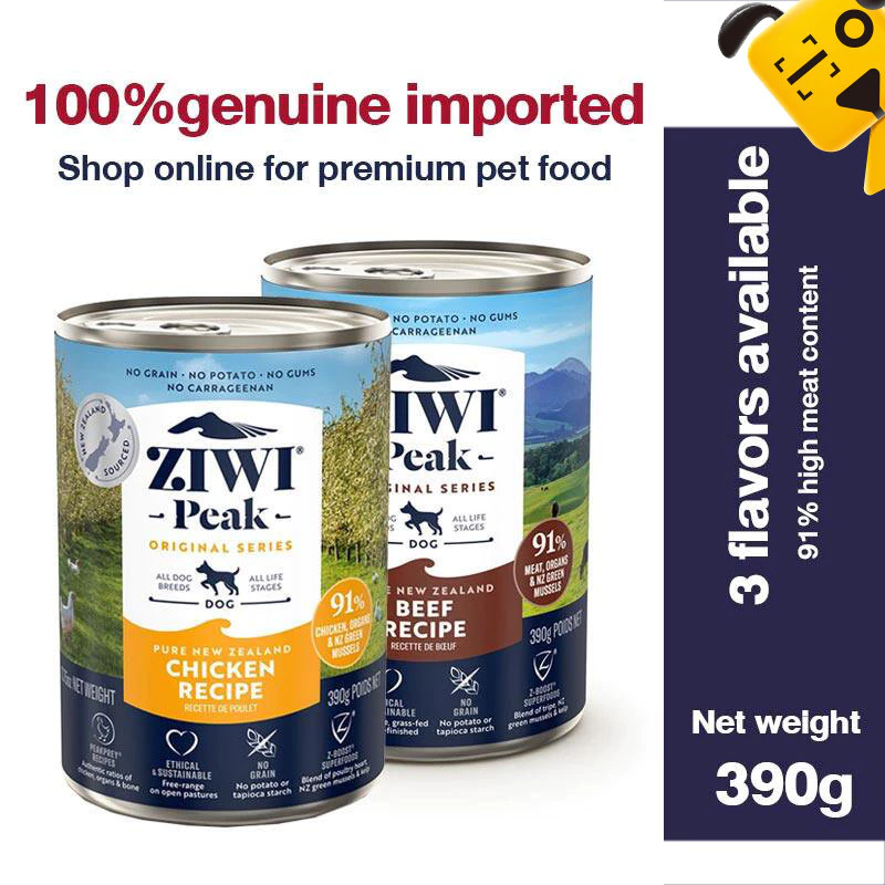 Ziwi Peak Dog อาหารเปียกกระป๋องหลายรสชาติสําหรับ All Stage Dog 390g