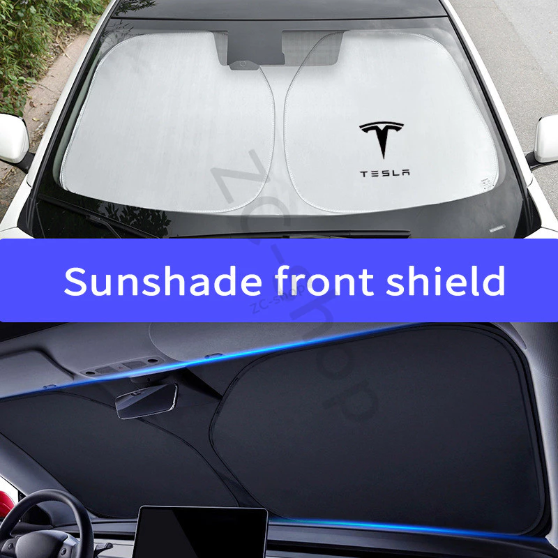 ม่านบังแดดกระจกหน้า Tesla Model 3/Y พับเก็บได้