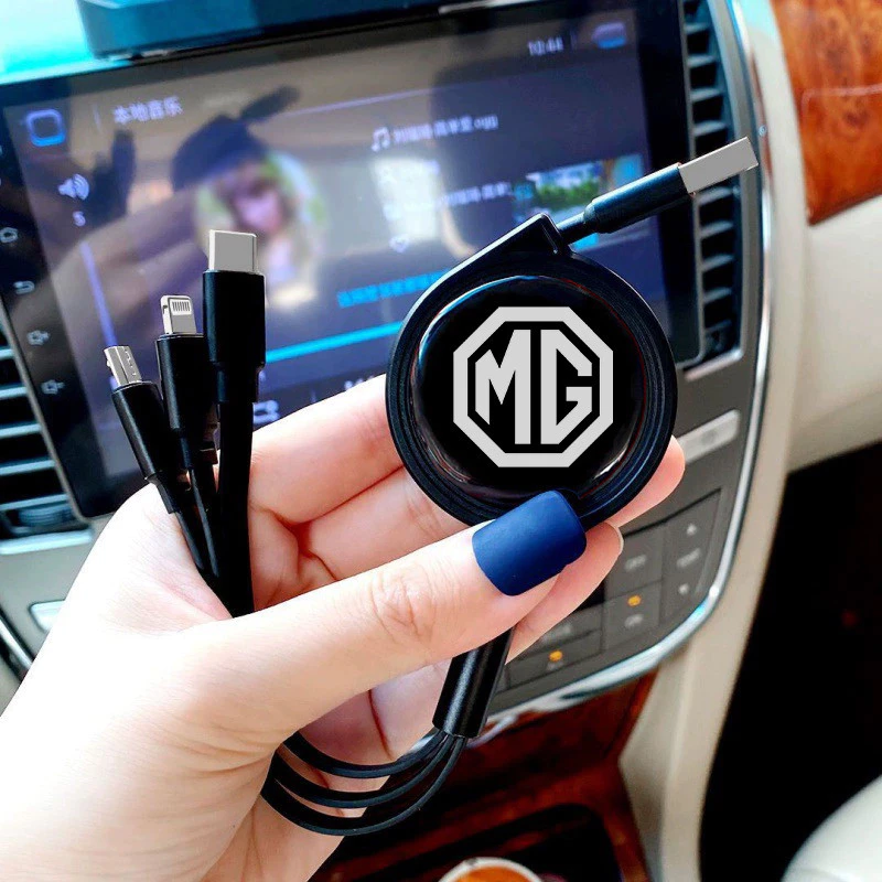 สายชาร์จ 3in1 MG ZS EV ตรงรุ่น Micro USB Type-C