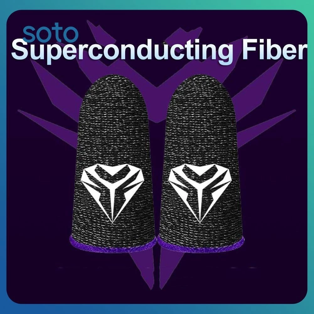 ♫ Finger Cots Gaming ถุงมือปลายนิ้วบางเฉียบระบายอากาศ Sweatproof หน้าจอสัมผัส Gaming Finger Sleeves