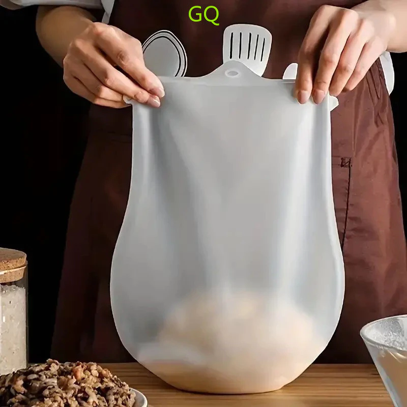 <GQ8.8>1/3 PC White Kitchen Pastry Stirring Bag Kitchen Silicone Massageing Bag White Dough Stirring Bag, DIY Bread, Pastry, Pizza, Baked Goods, Kitchen Tool