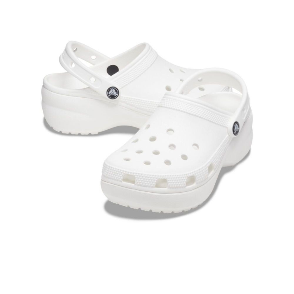 CROCS รองเท้าลำลองผู้หญิง CLASSIC PLATFORM CLOG รุ่น 206750100  WHITE