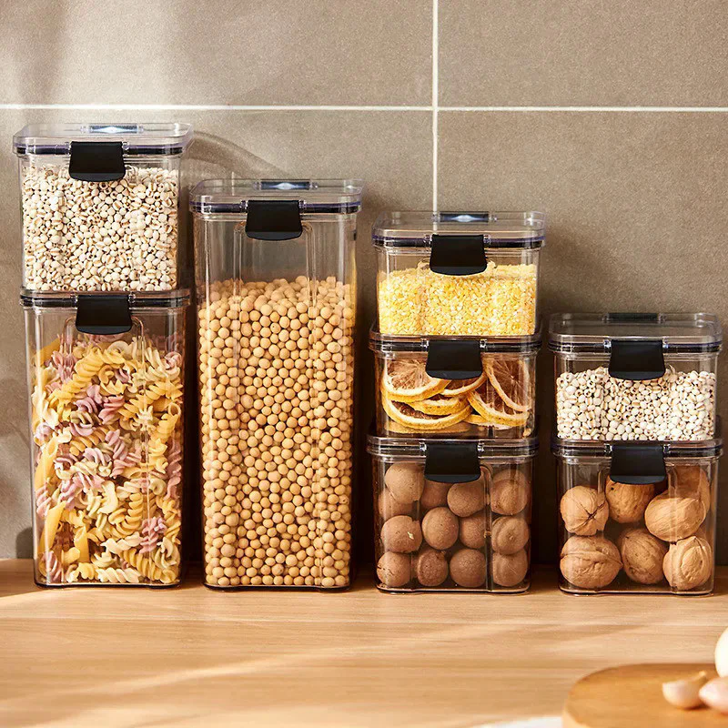 Sealed Can Food Storage Box Kitchen Grain Storage Box Household Seasoning Can Set Food Packaging Bottle Kitchen Items