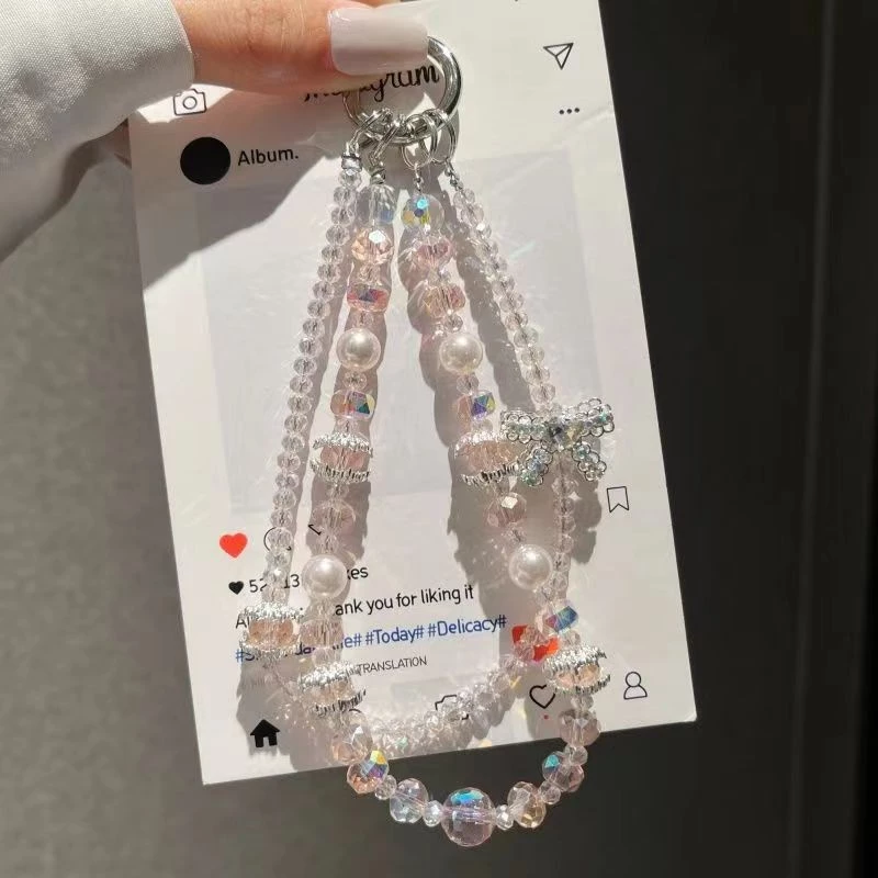 ขั้นสูงคริสตัลมือถือโซ่รัก พลอยเทียม โซ่คู่แขวนกรณีมือถือเชือกเส้นเล็กพวงกุญแจแพ็คจี้ต่อต้านลอส — ของมงคลหมวดความรักและความสัมพันธ์
