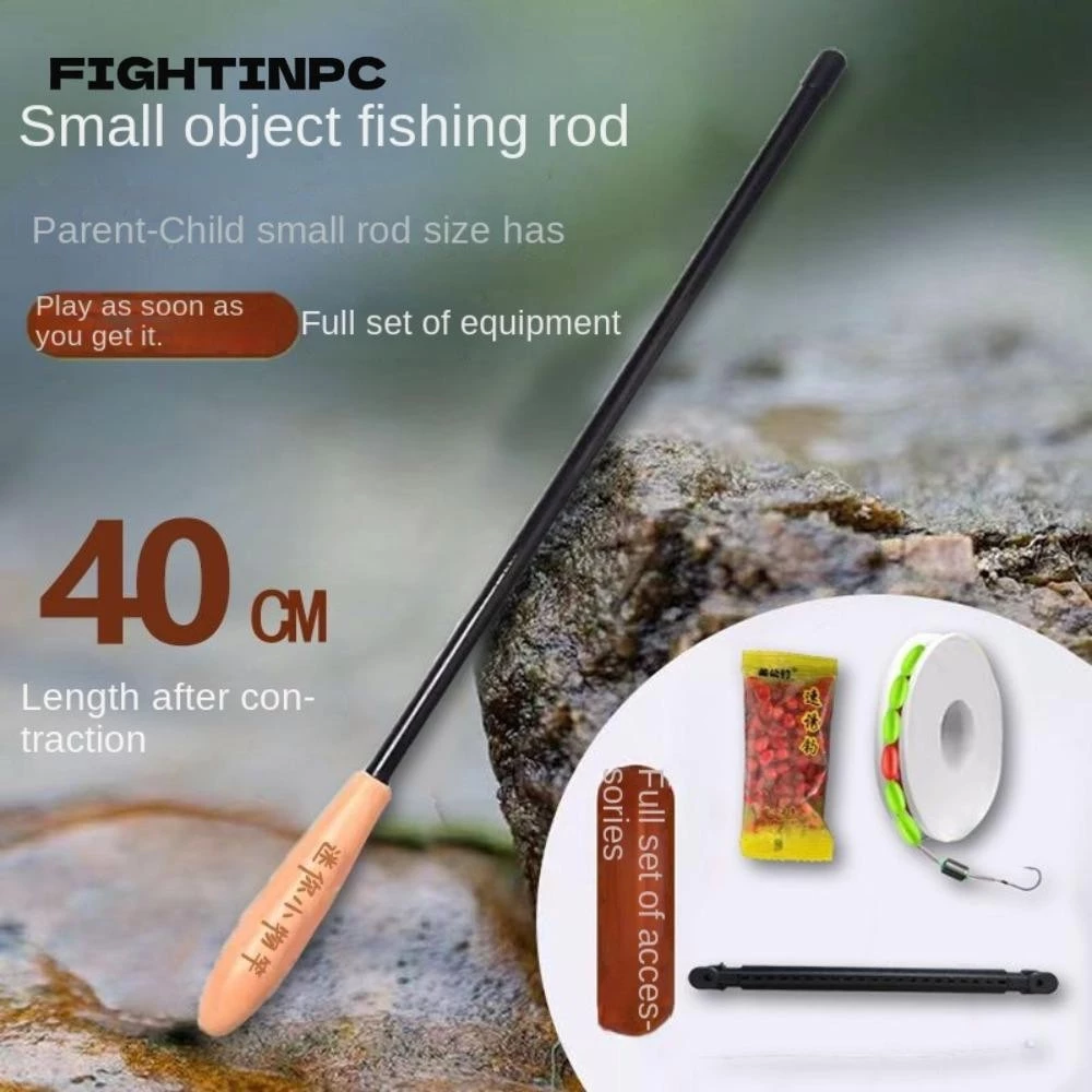 Fightinpc ชุดเบ็ดตกปลา, Casting Rod Fishing Pole Fishing Rod ชุด, เด็ก Carbon Fibre 1.2/1.5/1.8/2.1 M Spincast Fishing Reel Feeder Rod Combo Fishing