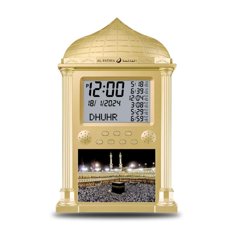 มุสลิมอิสลามมีสไตล์ Azan Adhan สวดมนต์เตือนนาฬิกาปลุกมัสยิดนาฬิกาแขวนเวลาสวดมนต์ Hijri ดิจิตอล LED Azan — ของมงคลหมวดพิธีและความเชื่อ