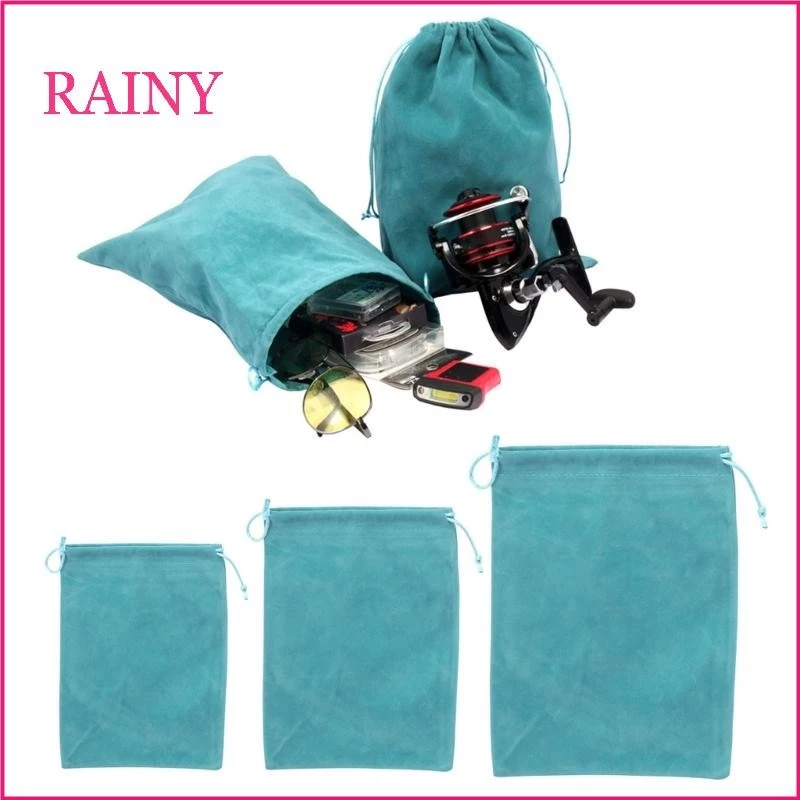 RAINY Drawstring Fishing Reel Storage Pouch Bag Portable Fishing Reel Protect Fishing Tackle Bag Fishing Gear Accessory