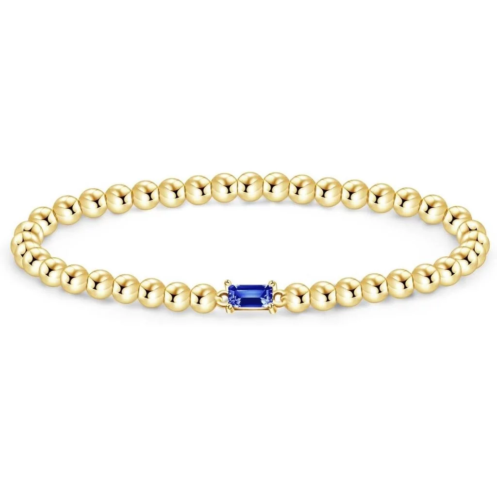 ฟรีนก Birthstone สร้อยข้อมือลูกปัดสําหรับผู้หญิง Dainty 14K Gold Plated สร้อยข้อมือลูกปัดยืดหยุ่น Hypoallergenic กันน้ําอินเทรนด์ Stackable สร้อยข้อมือ Birthstone เครื่องประดับของขวัญสําหรับ Bi — ของมงคลหมวดราศีและนักษัตร