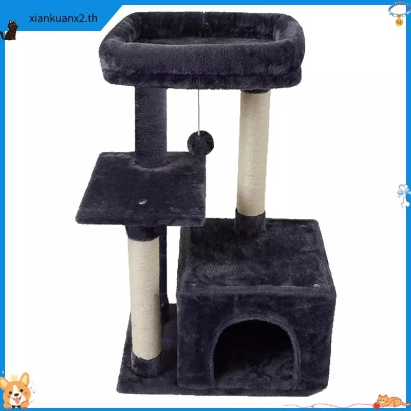 CoCo.PET-กรอบปีนแมวผ้ากํามะหยี่คลาสสิก, เตียงแมว, ต้นแมว, ของเล่นแมว, ที่นอนแมว, อุปกรณ์แมว、ให้แมวมีบ้าน