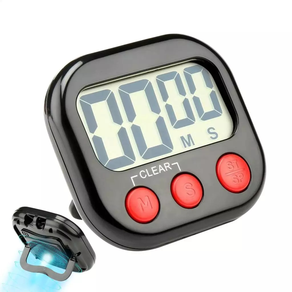 Digital Kitchen Timer LCD Digital Counting Alarm Classroom Management Timer for Kitchen smbmy