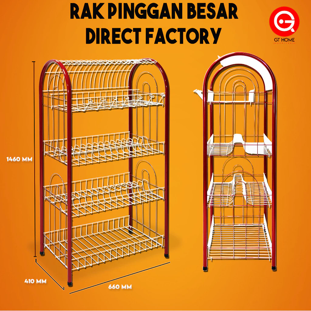 Multipurpose Rack - Kitchen Rack Kitchen Organizers Storage Rack Dish Rack Rak Pinggan Rak Baju Plate Rack