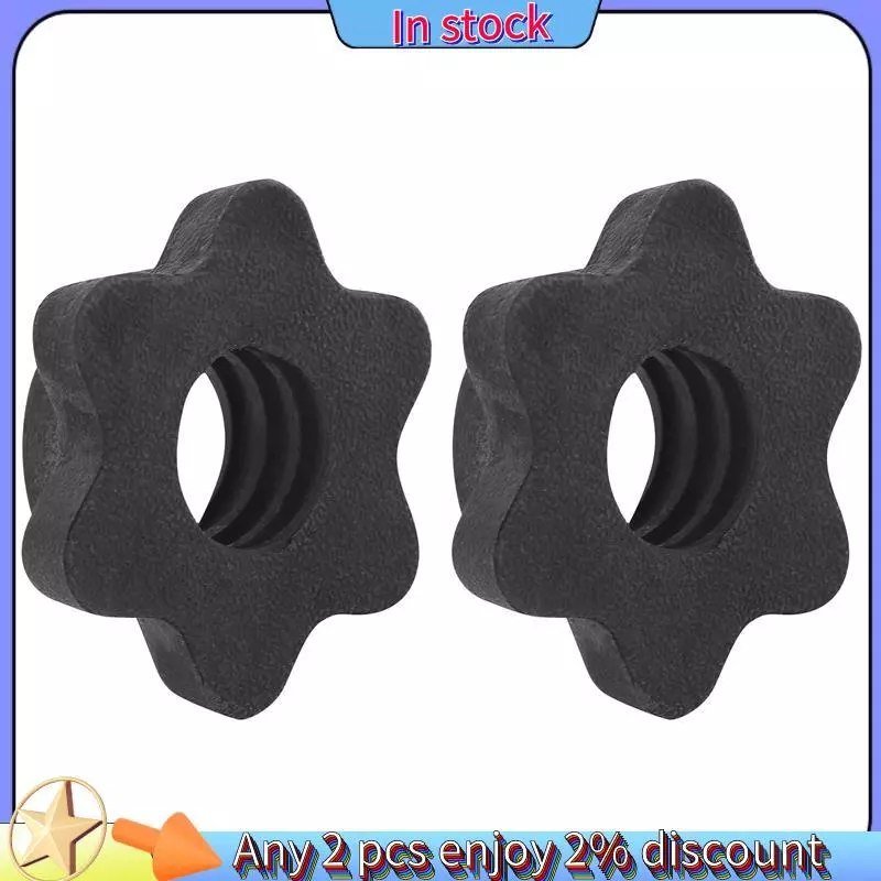 ในสต็อก-1 คู่ Dumbbell Hex Nut,Dumbbell Rod Nut, Collars สําหรับ Barbells Bars การฝึกอบรมกีฬา