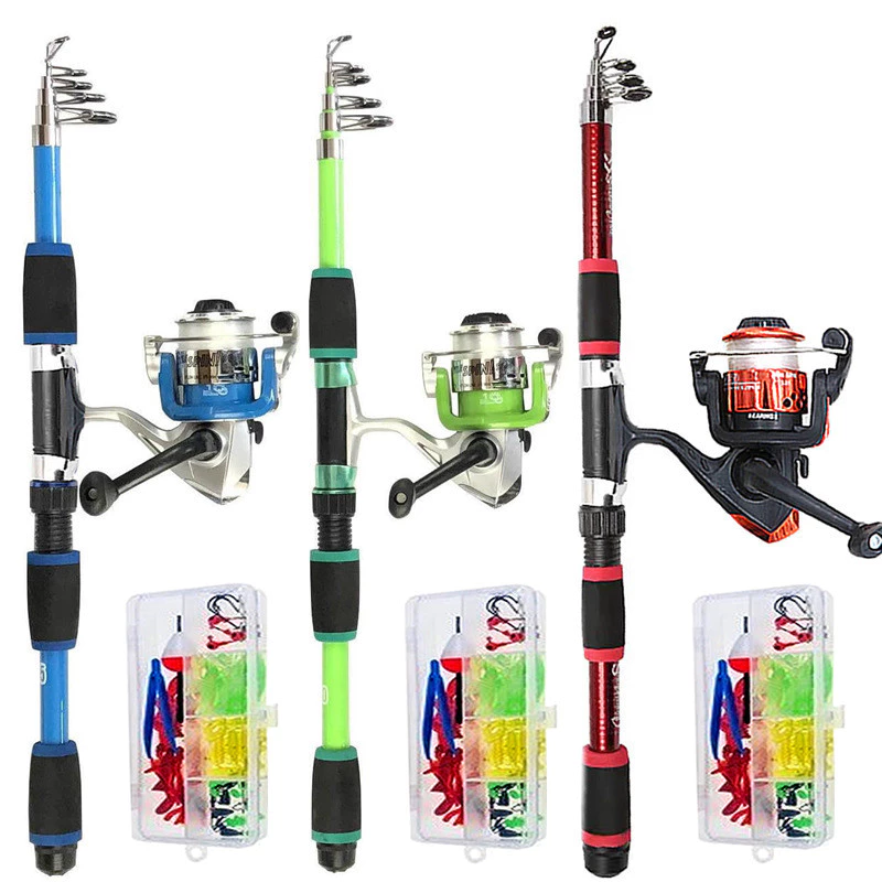 Fishing Rod Set Combination Portable Fishing Rod Long Casting Rod Mini Fishing Rod Full Set Sea Rod Set Fishing Gear Set