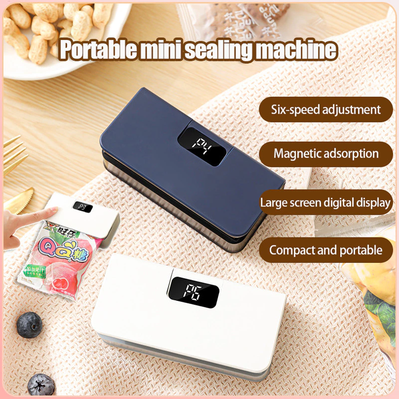 Mini Sealer 6-Mode ชาร์จแม่เหล็ก Resealer ไฟฟ้ามือถือเครื่องซีลสําหรับ Home Kitchen ร้านอาหาร bytumth