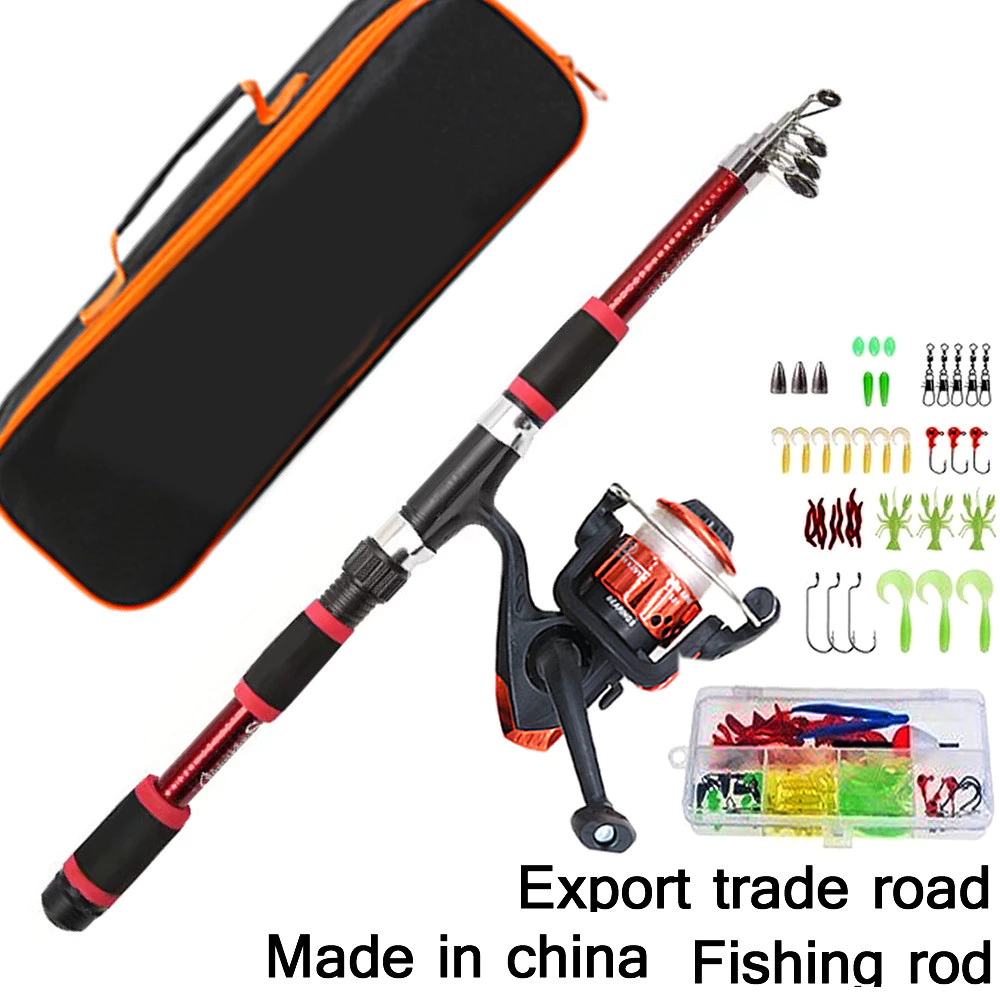 Fishing Rod Set Fishing Gear Portable Mini Fishing Rod Full Set Lure Rod Set Fishing Rod Full Set