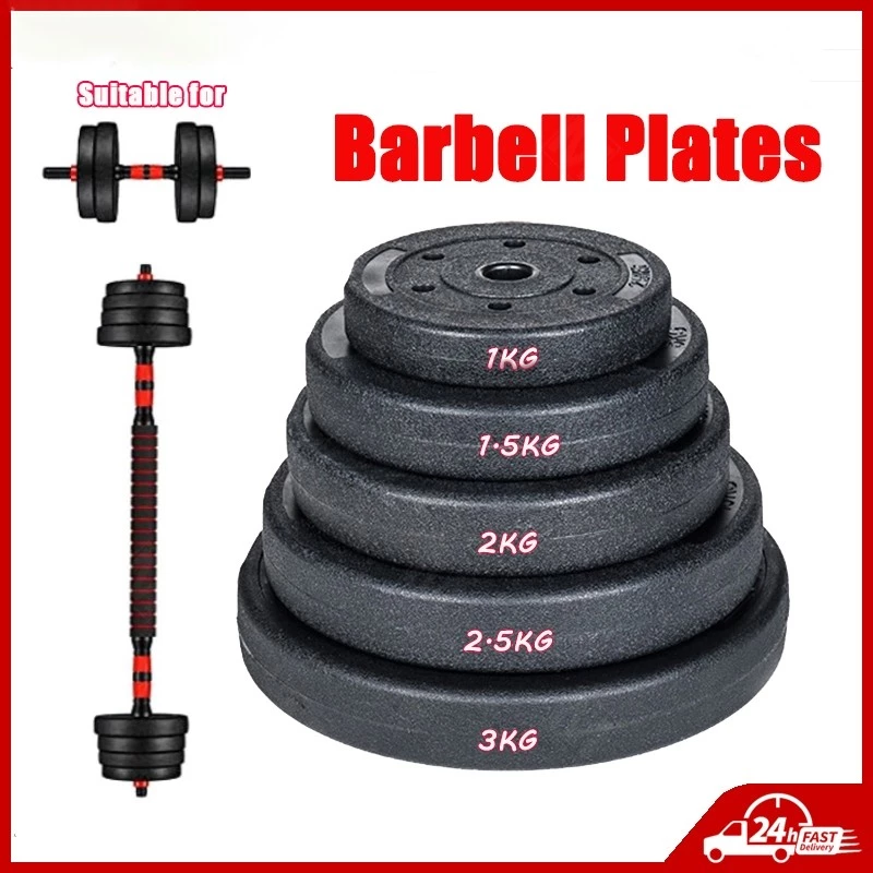 [1KG -2.5KG] Dumbbell Plate Dumbbell Set แผ่นน้ำหนัก Barbell Plate Dumbbell Handle Bar
