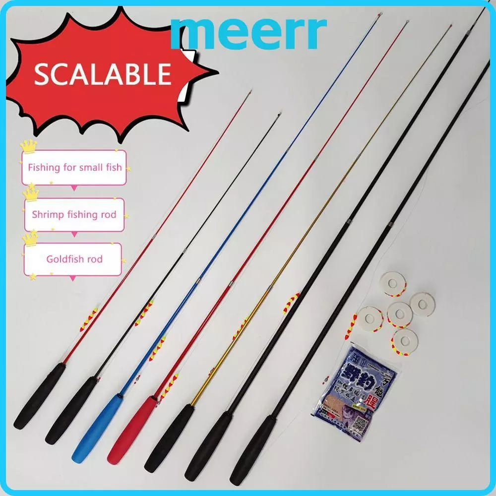 MEERR ชุดเบ็ดตกปลา, Casting Rod Spincast Fishing Reel Fishing Rod ชุด, Travel Fishing Gear Fishing Pole Carbon Fibre Glass Fibre Feeder Rod Combo ตกปลา