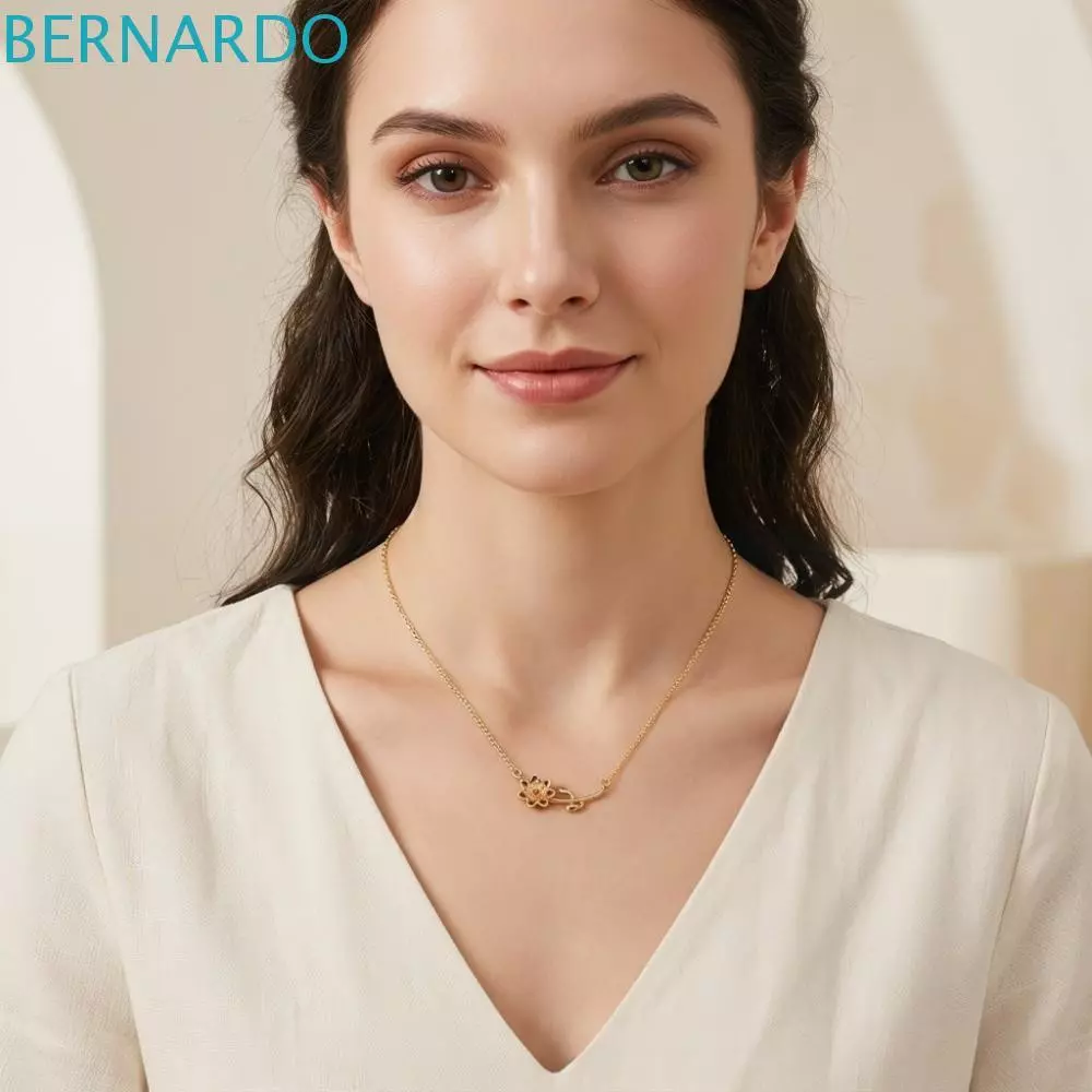 BERNARDO Birthstone สร้อยคอ, O-chain Layered สร้อยคอดอกไม้ Charm Choker, ส่วนบุคคล 12 เดือน Birthstone Dainty Minimalist Rhinestone จี้สร้อยคอสวมใส่ทุกวัน — ของมงคลหมวดราศีและนักษัตร