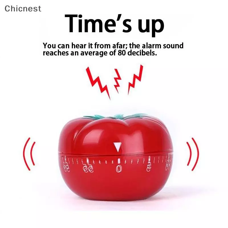 [Chc] Tomato Timer Electronic Kitchen Reminder Pomodoro Mechanical Counting Alarm Kitchen Cooking Tool Game Timer Clo [VN]