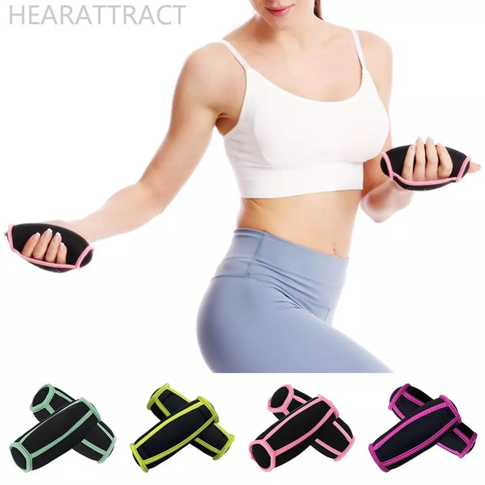 HEARATRACT 2 ชิ้นผู้หญิงซอฟต์แวร์ Hand-held Dumbbell Sandbag แขนน้ําหนัก Dumbbell Sandbag 2Lbs Dumbbell Neoprene สําหรับโยคะฟิตเนสกระโดดการออกกําลังกาย S4X2