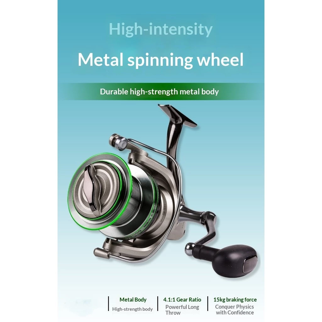 Gapless Long Casting Wheel Spinning Wheel Diagonal Anchor Fishing Wheel Anchor Rod Sea Rod 1,000 Type Fishing Reel Fishing Reel Fishing Reel