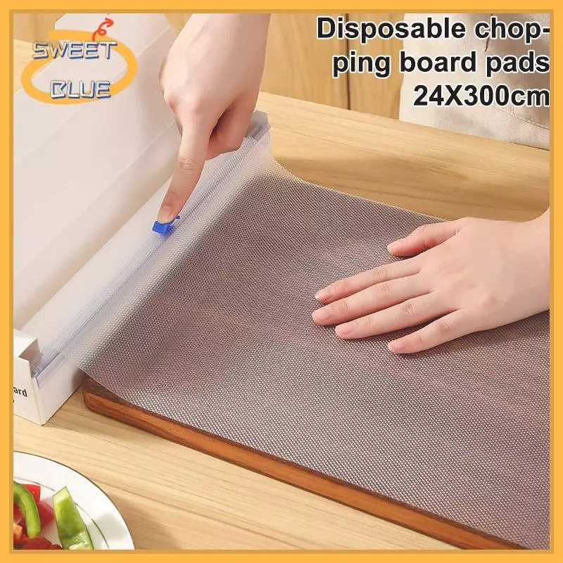 [SWEET BLUE] เขียงแบบใช้แล้วทิ้ง Mat Food Safety Kitchen Chopping Board Pad Sheet For Kitchen Outdoor Camping BBQ Cutting Board Paper (vn)