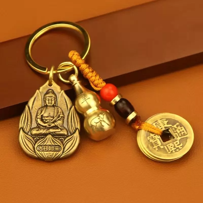 ทองเหลืองแปดผู้อุปถัมภ์ราศีราศี เบนมิง ผู้ปกครอง พวงกุญแจจี้แบบพกพาจี้ของขวัญจี้จี้ — ของมงคลหมวดราศีและนักษัตร