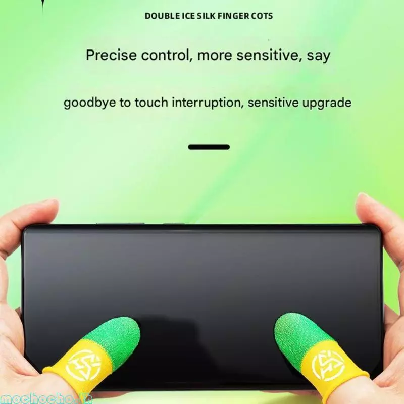 Mochocho Breathable Conductive Fiber Gaming Finger Sleeves Glow Night Gaming Gear 1 คู่