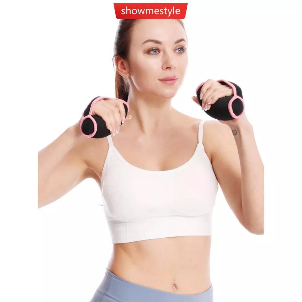 SES 2 ชิ้นผู้หญิงซอฟต์แวร์ Hand-held Dumbbell Sandbag แขนน้ําหนัก Dumbbell Sandbag 2Lbs Dumbbell Neoprene สําหรับโยคะฟิตเนสกระโดดการออกกําลังกาย