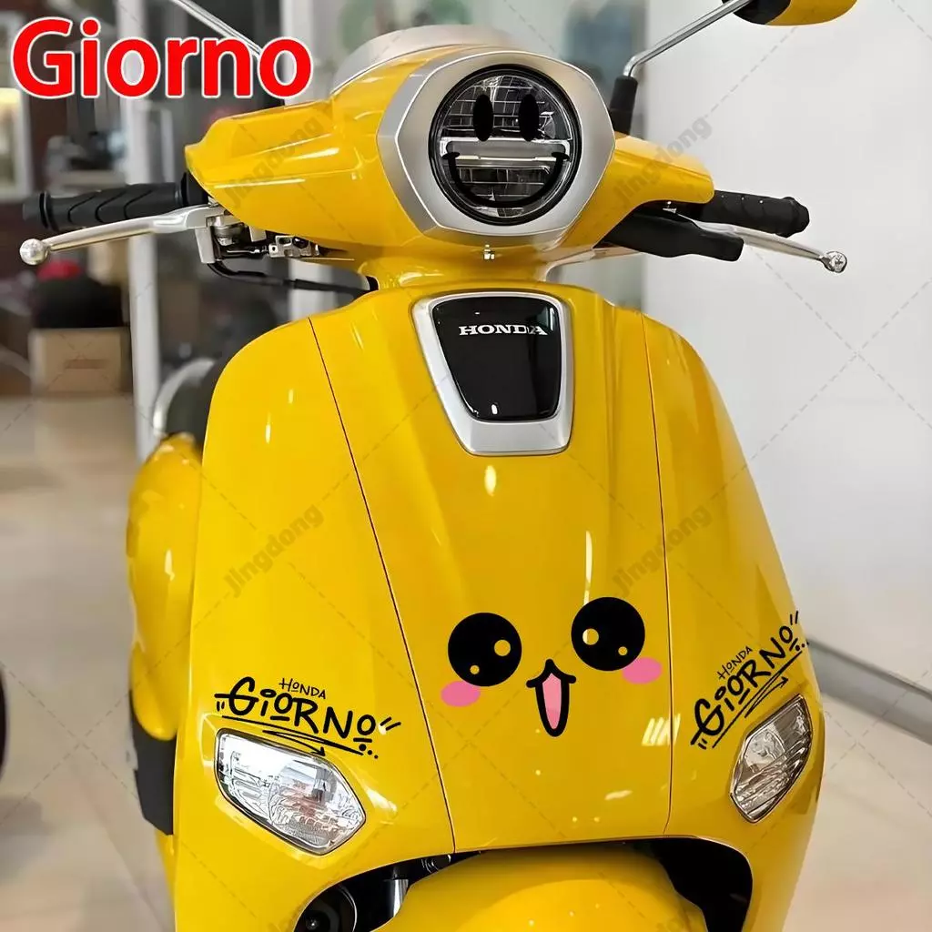 สติกเกอร์ยิ้มสําหรับรถจักรยานยนต์ Giorno125 Giorno ตกแต่ง Emoji สติกเกอร์ไวนิลสะท้อนแสงสติกเกอร์กันน้ํารูปลอก