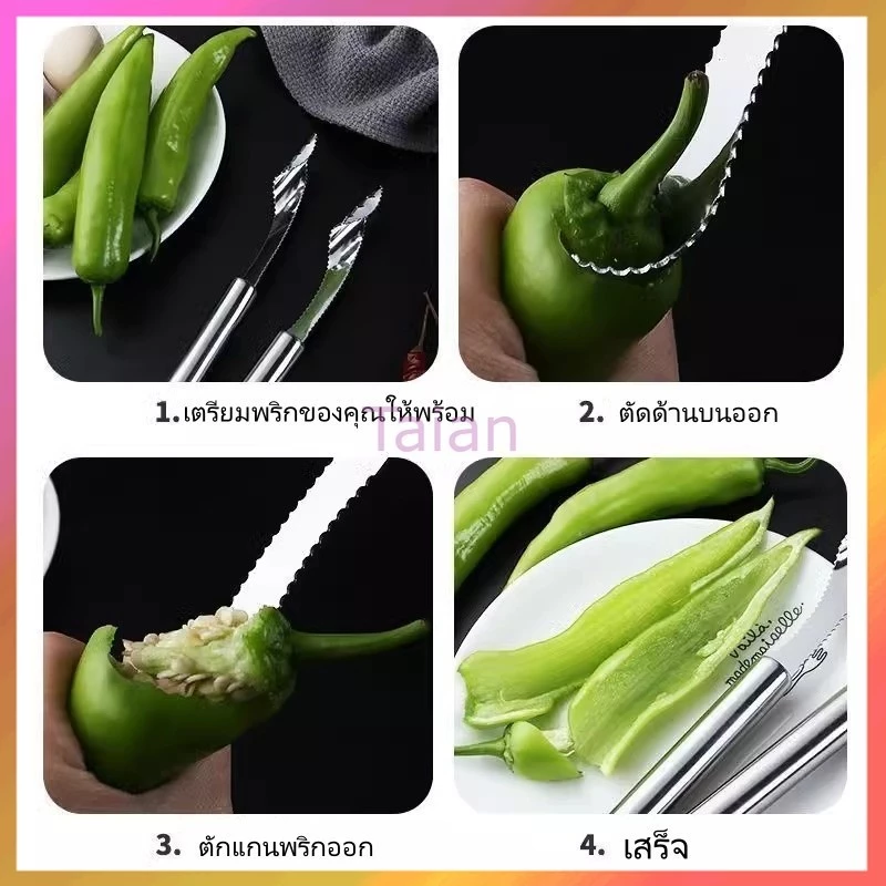 Taian สแตนเลส เครื่องคว้านผลไม้, เครื่องหยอดเมล็ดพริกไทยเขียว, เครื่องคว้านเมล็ดพริกไทย, เครื่องคว้านเมล็ดแตงขม — ของมงคลหมวดไลฟ์สไตล์และของขวัญ