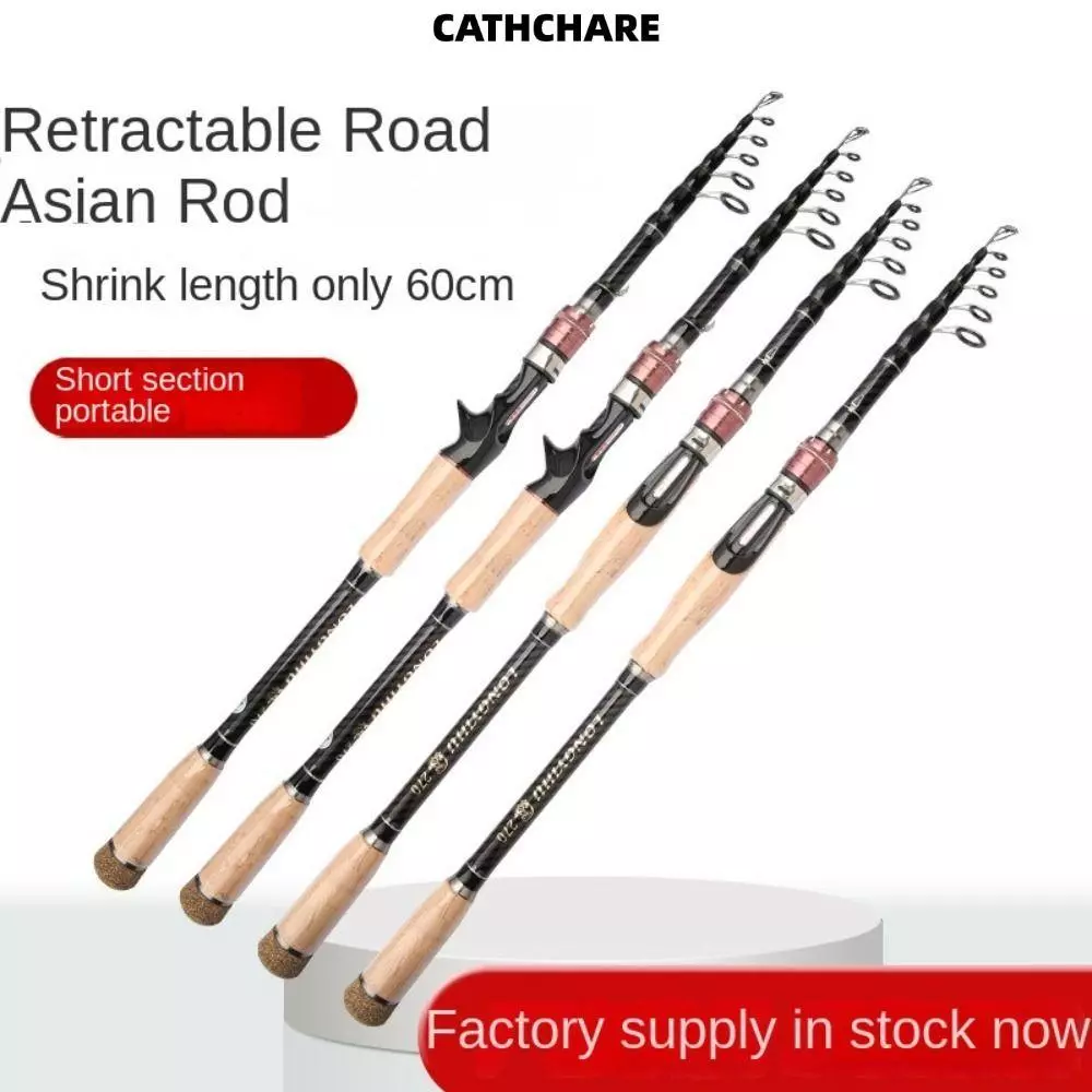 CATHCHARE294 เบ็ดตกปลาครบชุด,คาร์บอนสูง 1.8 M-3.6 M Fishing Pole, Travel Fishing Gear Spincast Fishing Reel Telescopic Feeder Rod Combo Fishing