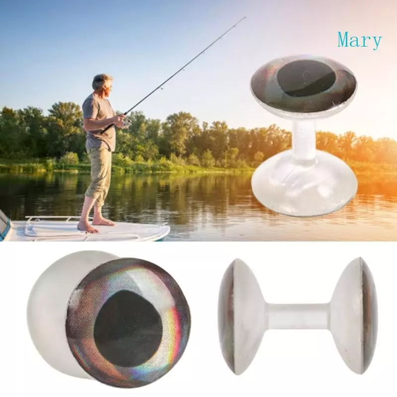 Mary 25 ชิ้นชุด 6 มม. 8 มม. 10 มม.ดัมเบลรูป Dumbbell Eye สําหรับอเนกประสงค์ตกปลาต้องการพลาสติกที่สมจริง Dumbbell Eye ชุด