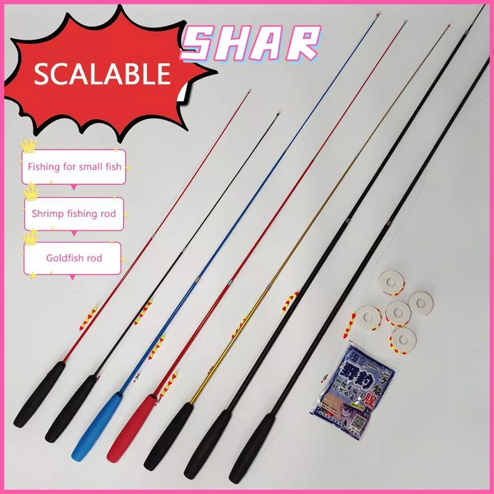 SHAR ชุดเบ็ดตกปลา, Casting Rod Fishing Pole Fishing Rod ชุด, Travel Fishing Gear Telescopic Glass Fibre 0.7/1.0/1.5/1.8/2.1 M Feeder Rod Combo Fishing