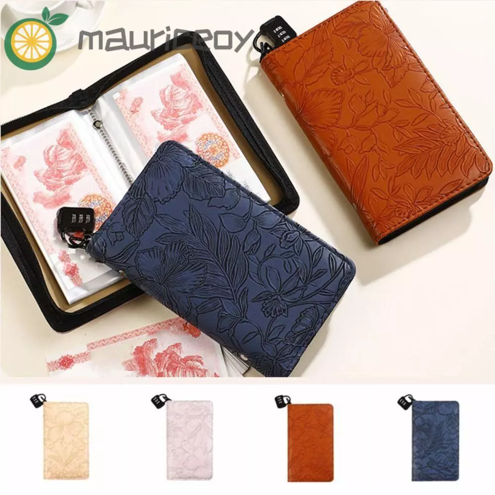 MAURICEOYA ประหยัดเงิน Binder, PU หนัง Budget Planner Budget Binder พร้อมตัวล็อค, Easy and Fun Saving Envelopes Wallet Storage Planner Organizer ของขวัญปีใหม่ — ของมงคลหมวดการเงินและโชคลาภ