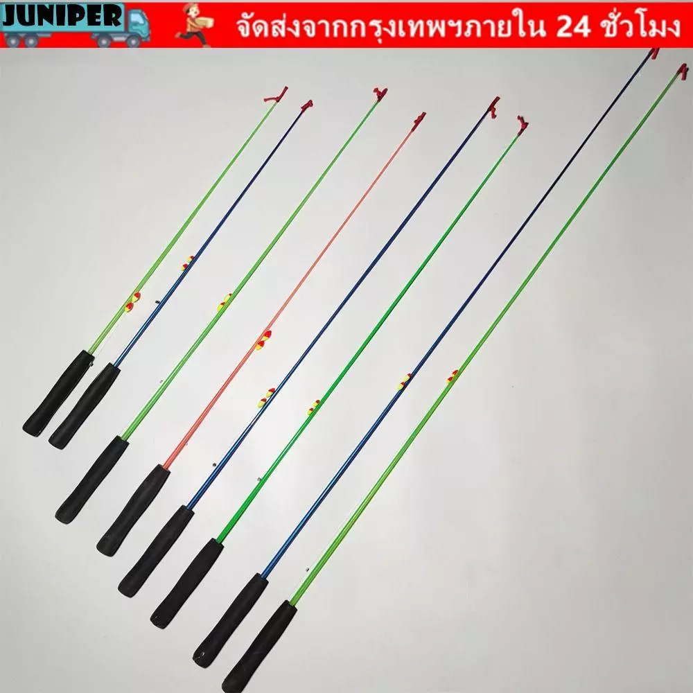 JUNIPER ชุดเบ็ดตกปลา, Casting Rod Fishing Pole Fishing Rod ชุด, Travel Fishing Gear Spincast Fishing Reel Glass Fibre 0.7/1.0/1.5/1.8/2.1 M Feeder Rod Combo ตกปลา