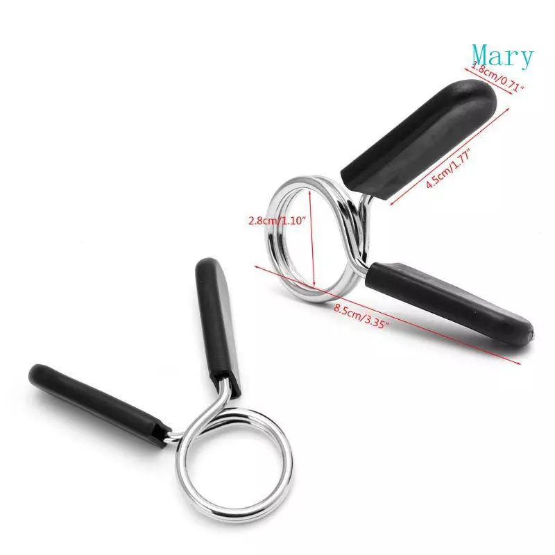 Mary 2 ชิ้น Barbell Dumbbell Rod Buckle ฤดูใบไม้ผลิคลิป Dumbbell Lock Clamp Barbell Dumbbell Rod Buckle ฤดูใบไม้ผลิคลิป Enduring