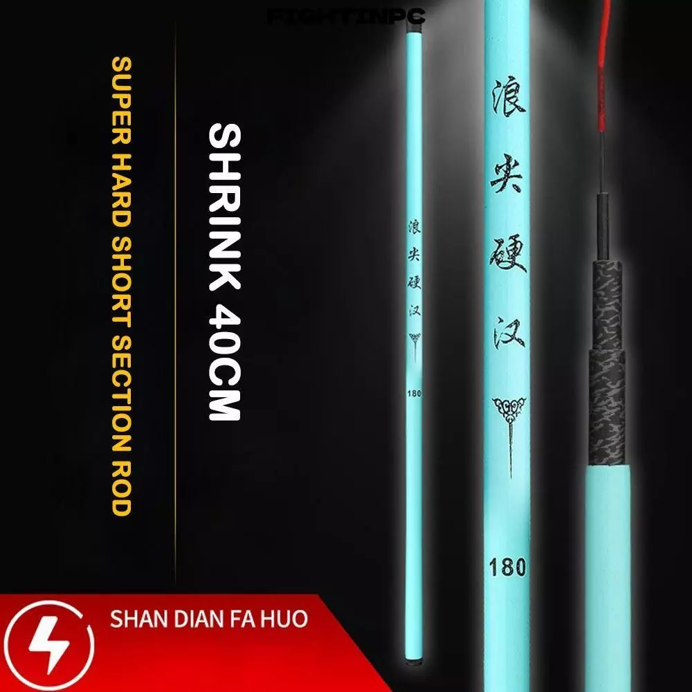 FIGHTINPC ชุดเบ็ดตกปลา, Fishing Pole Telescopic Fishing Rod ครบชุด, Travel Fishing Gear Carbon Fibre Glass Fibre Casting Rod Feeder Rod Combo Fishing