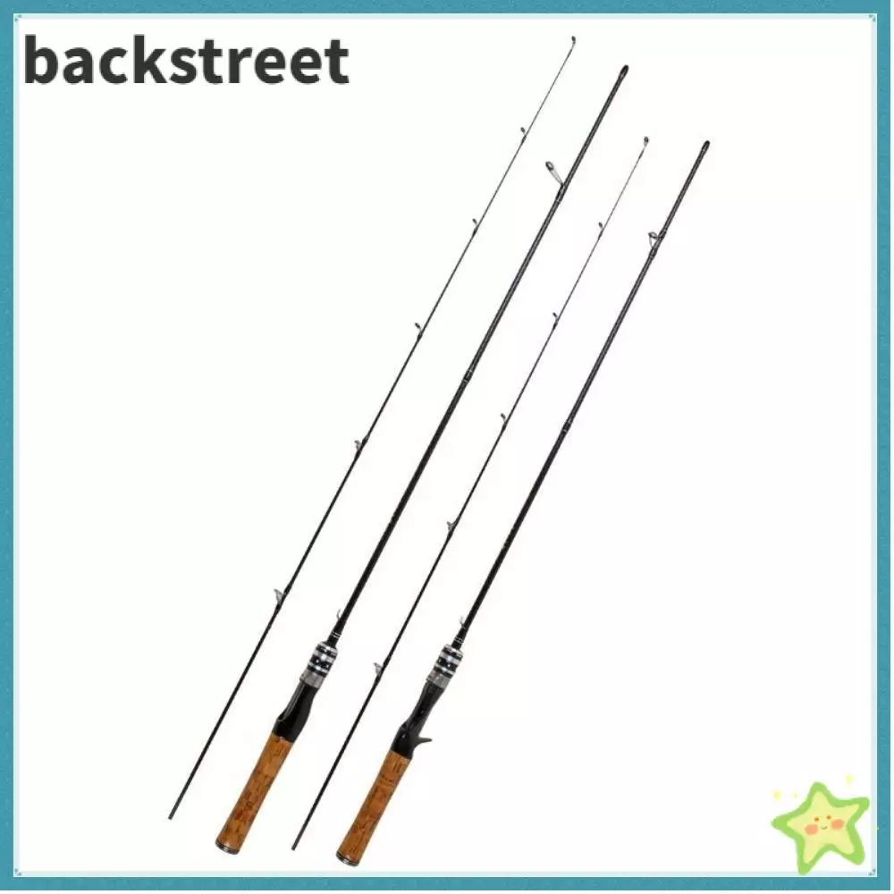 BACKSTAGEDV Lure Fishing Rod, 2 ส่วน 1.8m ความยาว Spinning Rod, Fishing Tackle UL/L Power 1.5m ความยาวคาร์บอน Super Strong Fishing Rod Travel Fishing
