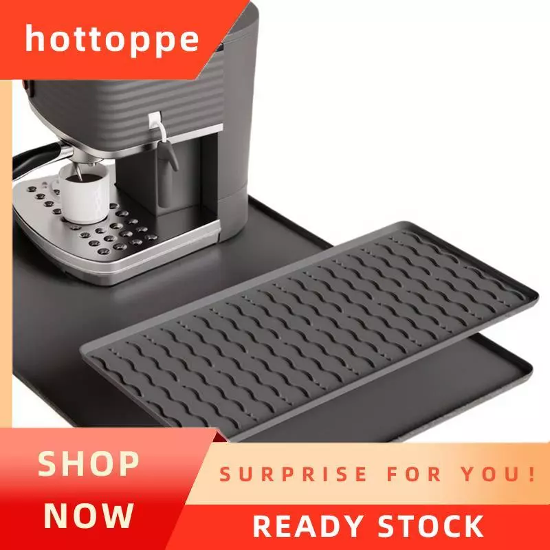 hottoppeDrying Mat for Kitchen Counter Drying Mat for Kitchen for Espresso Machine (สีดํา) Coffee Bar Mat