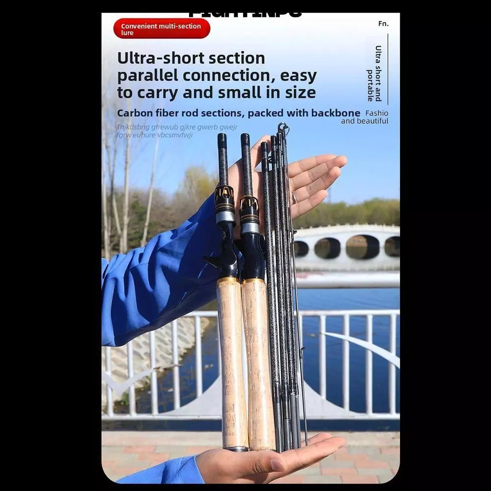 FIGHTINPC Lure Fishing Rod, Fuji Ring High Carbon Fiber Spinning Fishing Rod, 2025 1.8m 2.1m 2.4m 2.7m เหยื่อน้ําหนัก 4-25g Casting Fishing Rod Fishing