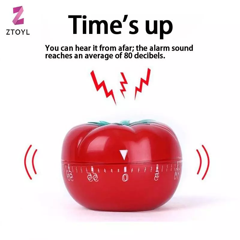 [ZTO-t] Tomato Timer Electronic Kitchen Reminder Pomodoro Mechanical Counting Alarm Kitchen Cooking Tool Game Timer Clo