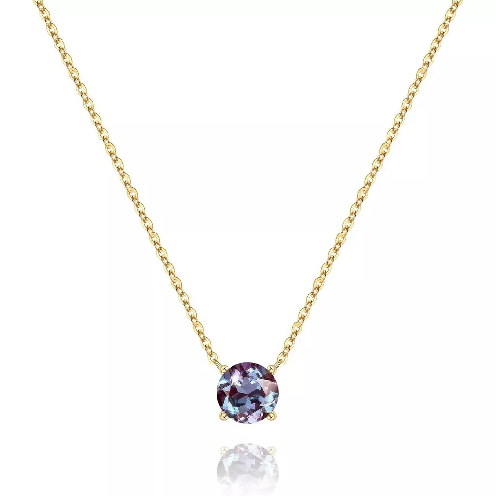 Turandoss Birthstone สร้อยคอแฟชั่น, 14K Gold-Plated ประณีตส่วนบุคคล 12 เดือนประดิษฐ์ Emerald รอบ Birthstone จี้สร้อยคอเครื่องประดับวันเกิดของขวัญสําหรับสุภาพสตรีหญิง — ของมงคลหมวดราศีและนักษัตร
