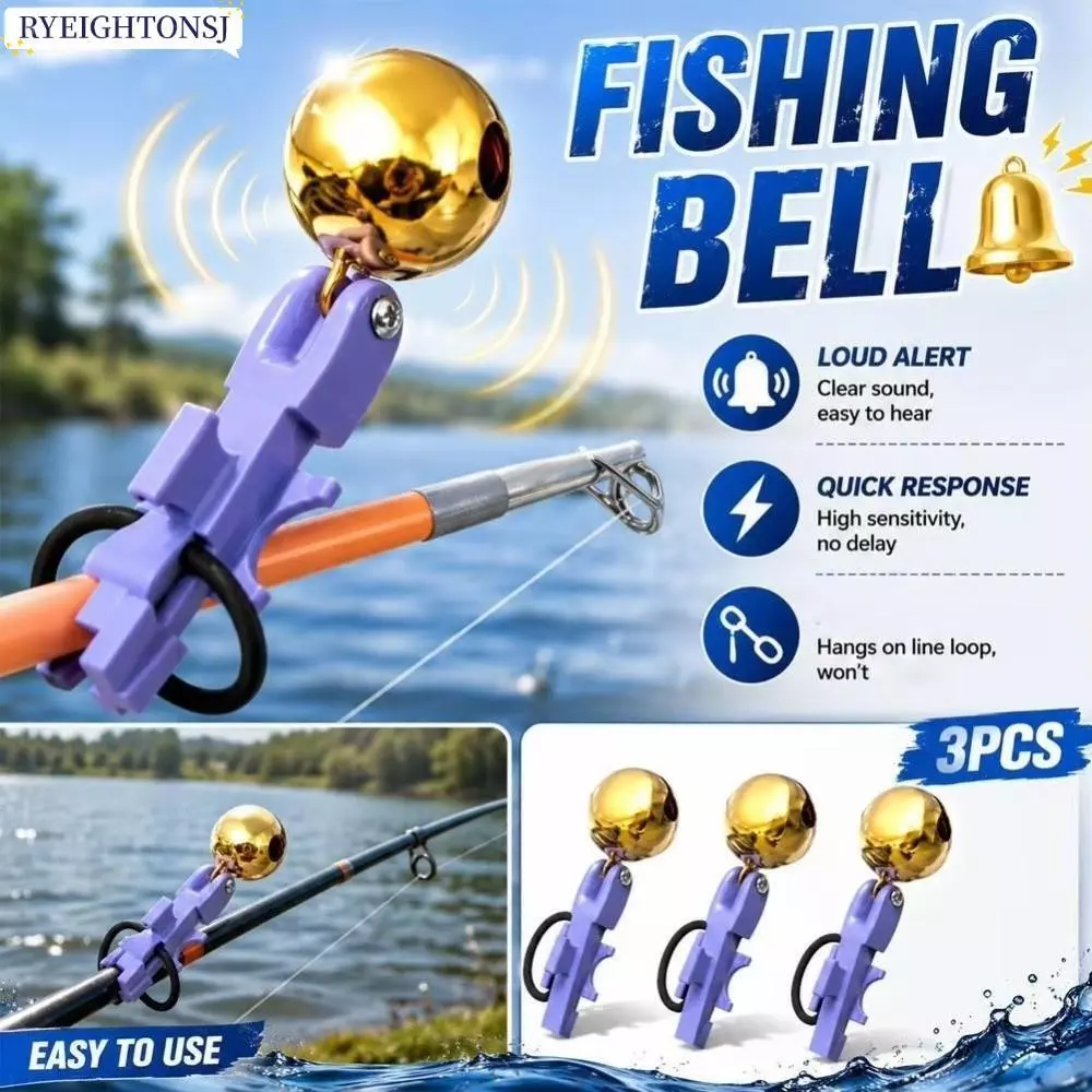 ขวา 1/3/5PCS Fishing Bite Alarm Bell, วัสดุโลหะผสมความไวแสงสูง Rod Tip Fishing Alert, Anti-กัด Non-Jam Line น้ําหนักเบา Night Fishing Alarm Night Fishing
