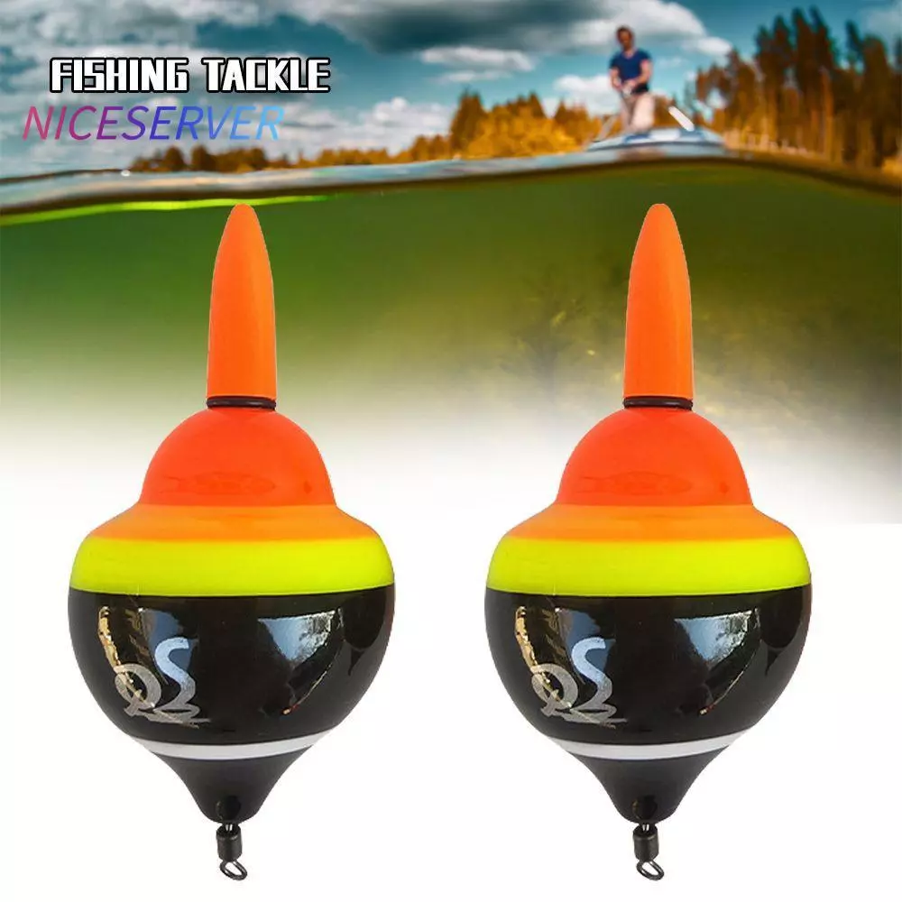 KUAIZII Fishing gyro type Float, Fishing Tackle Red/Green Light Fishing Buoy Float, 2024 gyro type ทนทาน Dual-purpose Sea Fishing Floats